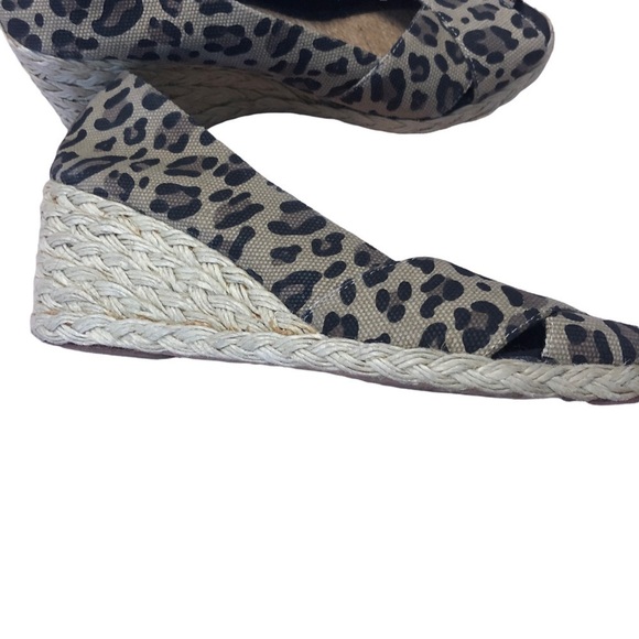 Lauren Ralph Lauren Cecilia Leopard Print Espadrille Style Wedge Sandal.Size 7.5 - Picture 5 of 8